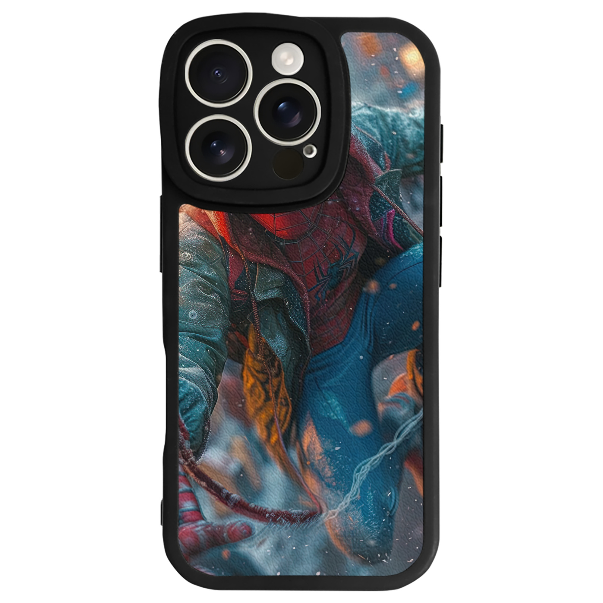 Spider Man スパイダーマン 【iPhone 16シリーズ対応】シリコンスマホケース（レザー調） 材質：シリコン